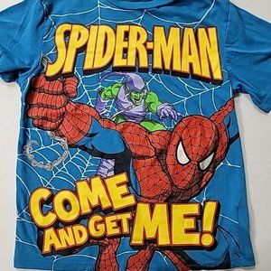 Marvel Spider-Man 2011 T-Shirt Green Goblin Come And Get Me Kids Size 6/7